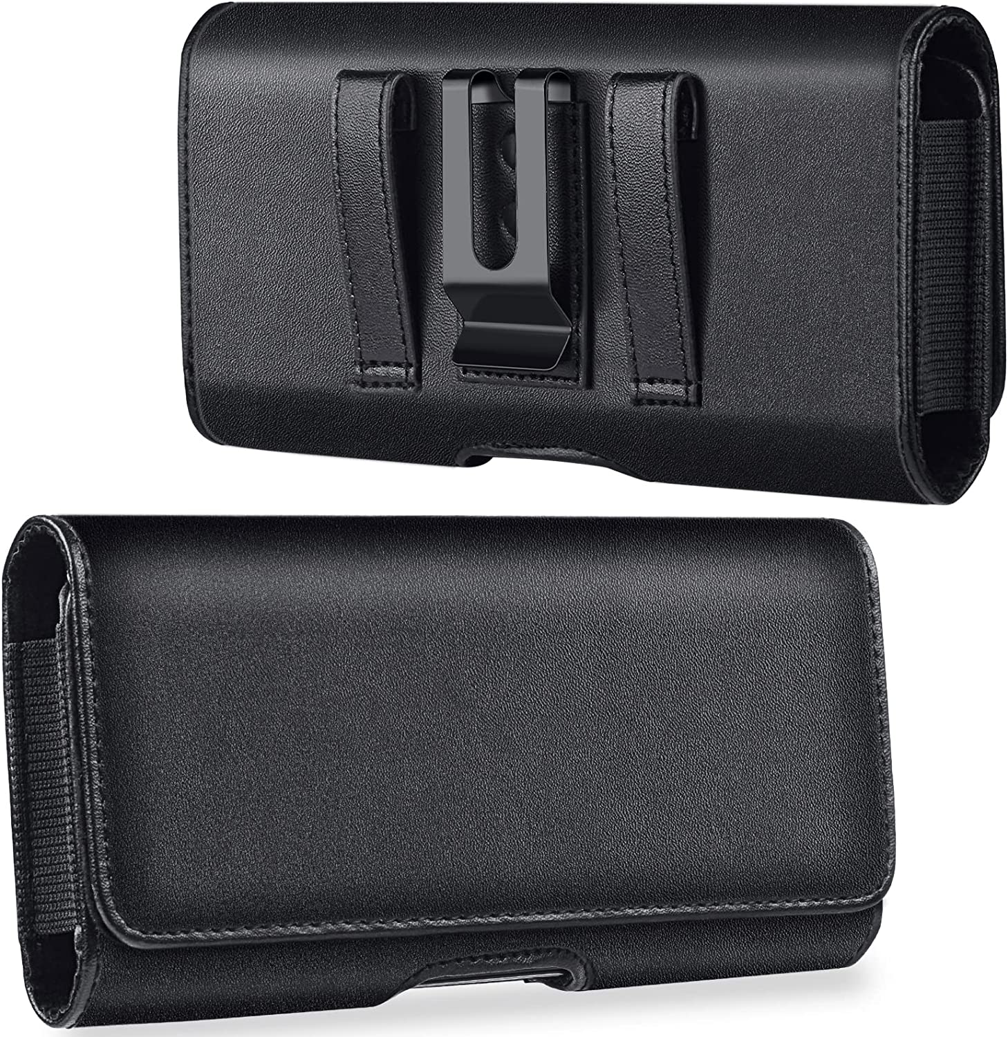 TDG Belt Pouch Pu Leather Phone Case for iPhone 6S XS SE Black