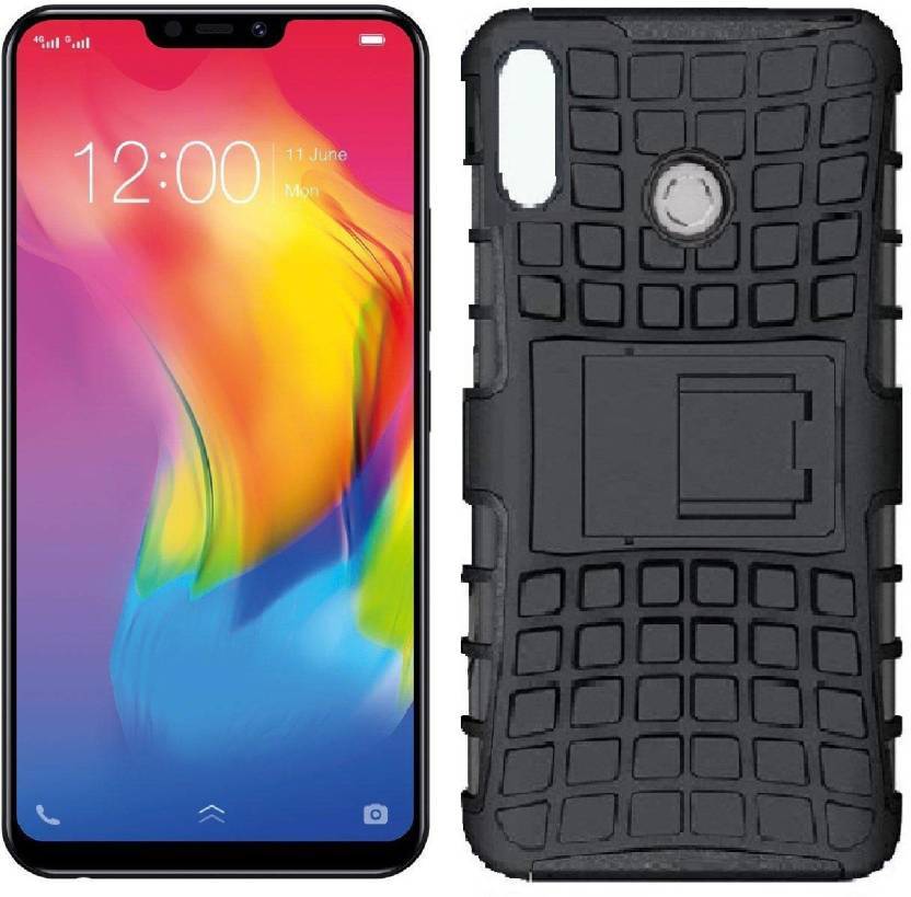 TDG Vivo Y83 Pro Hybrid Defender Case Dual Layer Rugged Back Cover Black