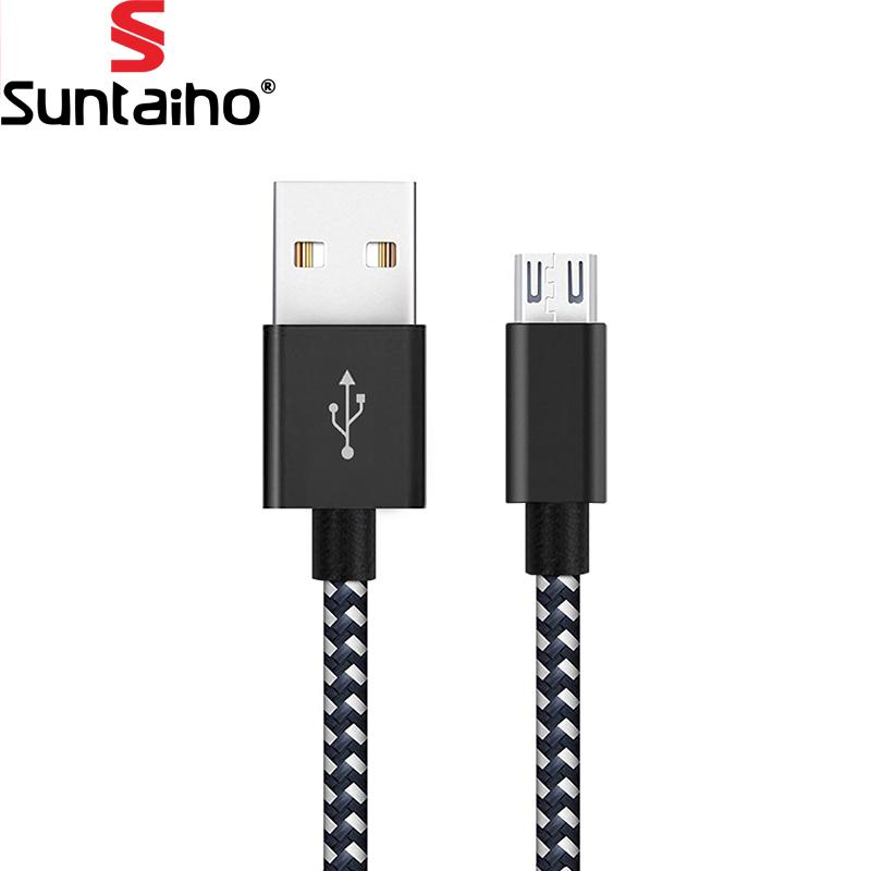 5V Nylon Braided Fast Charging Micro USB to USB Charger Cable f