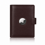 TDG AirTag Leather Wallet for Men with Pop Up Card Holder | RFID Smart Trifold 16+ Cards | Top Grain | Gift Ready | Handmade in India (Dark Cherry / Brown / Black)
