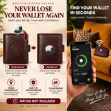 TDG AirTag Leather Wallet for Men with Pop Up Card Holder | RFID Smart Trifold 16+ Cards | Top Grain | Gift Ready | Handmade in India (Dark Cherry / Brown / Black)