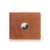 TDG AirTag Leather Wallet for Men with Coin Pocket | RFID Smart Bifold 12+ Cards | Top Grain | Gift Ready | Handmade in India (Brown / Black)