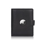 TDG AirTag Leather Wallet for Men with Pop Up Card Holder | RFID Smart Trifold 16+ Cards | Top Grain | Gift Ready | Handmade in India (Brown / Black)