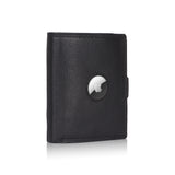 TDG AirTag Leather Wallet for Men with Pop Up Card Holder | RFID Smart Trifold 16+ Cards | Top Grain | Gift Ready | Handmade in India (Brown / Black)