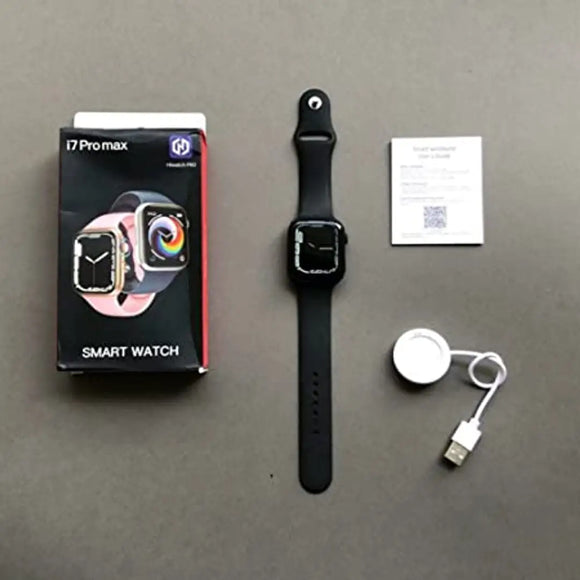 Stylish i7 Pro Max Smart Watch With Bluetooth Calling  Activity Tracker ( Black, 1pc)
