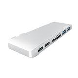 Type C (USB-C) 6 in 1 Hub with Card Reader and PD Charging Silver - YourDeal India