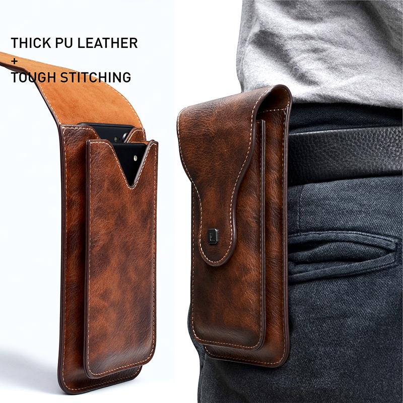 TDG PU Leather Belt Pouch for Mobiles Phones