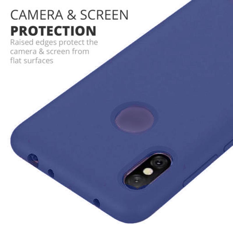 Redmi Note Pro Silicone Back Case with Camera Protection Dark Blue