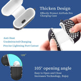 TDG Soft Silicone Dual-Layer Airpods Pro Case Cover with Carabiner Dark Blue White - YourDeal India