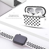TDG Soft Silicone Dual-Layer Airpods Pro Case Cover with Carabiner White Black - YourDeal India