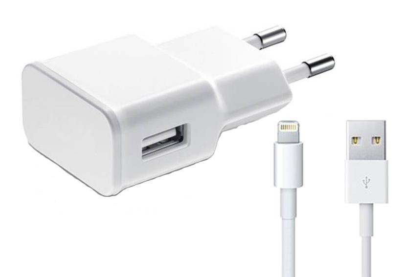 2 Amp Mobile Wall Adapter Charger & 8 Pin Lightning Cable